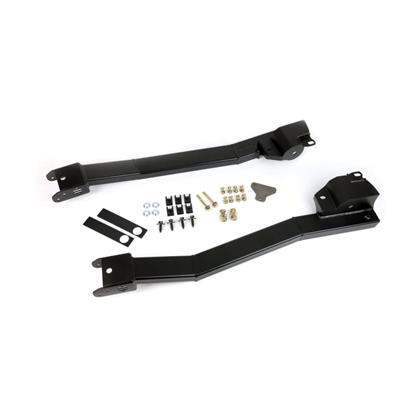Ridetech Subframe Connectors, Bolt-on, Steel, Black Powdercoated, Chevrolet, Pontiac, Kit - 11197300