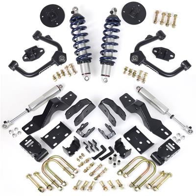 Ridetech Suspension Lowering System, Front 1.00-3.00 in. Drop Coilover, Rear 4.00 in. Drop Flip - 11720116