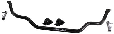 Ridetech Sway Bar, MUSCLEbar, Solid, Steel, Silver Powdercoated, Front, 1 1/8 in. Diameter, Ford - 12099100