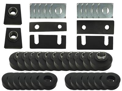 Auto Pro USA, Inc Body Bushings, Body Mount Kits, Rubber, Black, Chevrolet, Kit - BM1024