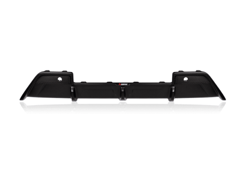 Akrapovic high gloss carbon fiber rear diffuser on a 2020 BMW X5 M F95