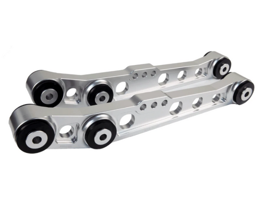 BLOX Racing Billet Rear Lower Control Arms - Raw Aluminum (1996-2000 Honda Civic EK) BXSS-21204-RAW