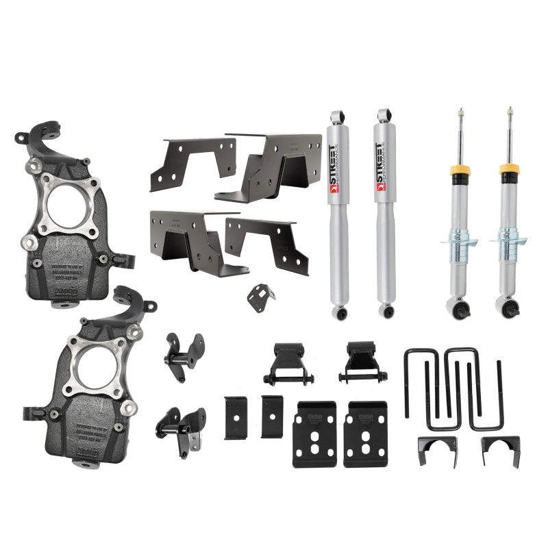 Belltech 2021+ Ford F-150 2WD 2-5.5in Front 6.5in Rear Complete Lower Kit with SP Shocks 1051SP