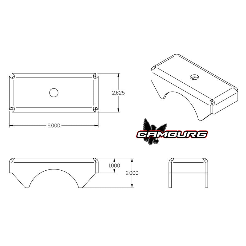 Camburg Leaf Spring Axle Perches (3.5in. OD tube) (pair) CAM-020050