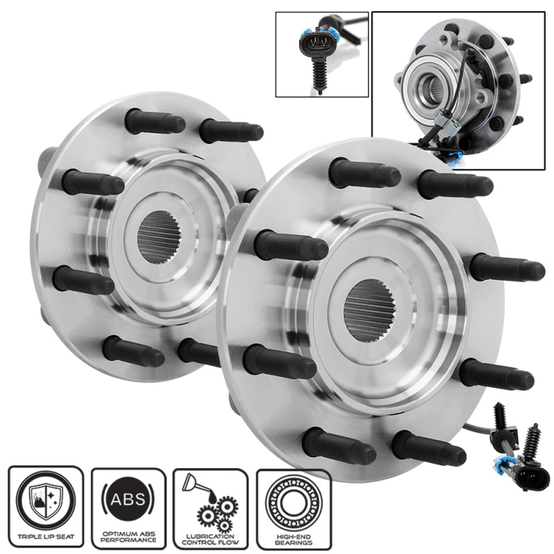 Spyder xTune Wheel Bearing and Hub Chevy Silverado 2500 3500 07-10 - Front Left and Right BH-515098-98 9939327
