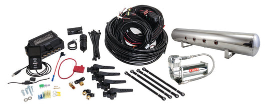 AIRLIFT 3H (1/4"Air Line,5 Gallon Lightweight Polished Alum.,VIAIR 444C Comp)