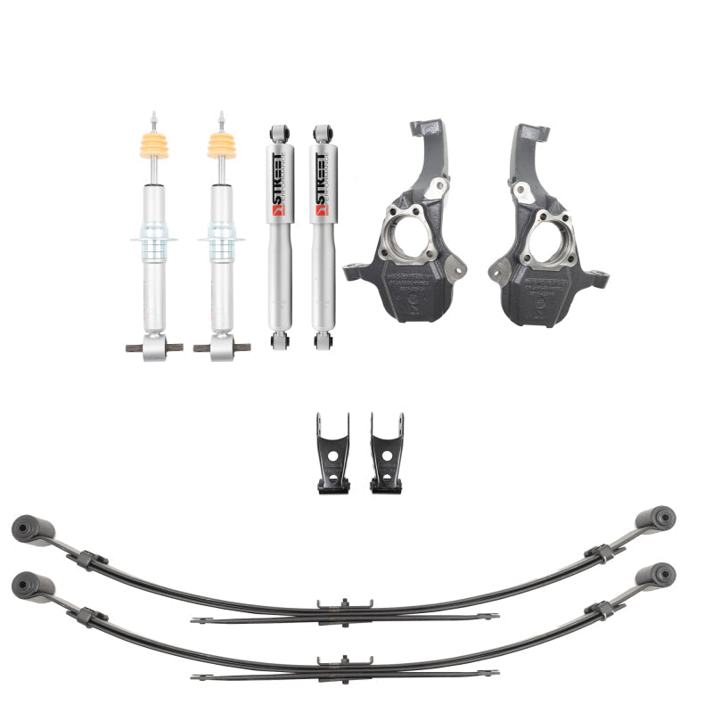 Belltech Lowering Kit 2019+ GM Silverado/Sierra 1500 2WD/4WD -2-4in F / -4in R w/ Street Perf Shocks 350345SP