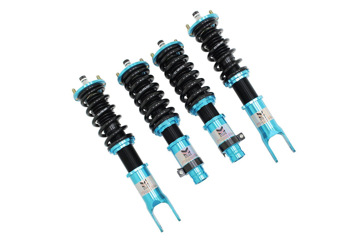 Megan Racing Coilover Damper Kit for Honda Civic 1992-2000, Acura Integra 1994-2001 - 15 Way Adjustable, Rubber Mounts, 10kg Front 5kg Rear MR-CDK-HC92-EZII