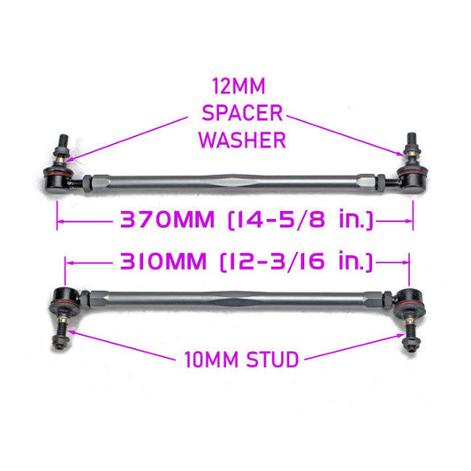 Godspeed Hyundai Genesis Coupe 2009-2016 Front Anti-Sway Bar Adjustable Links, OE Replacement